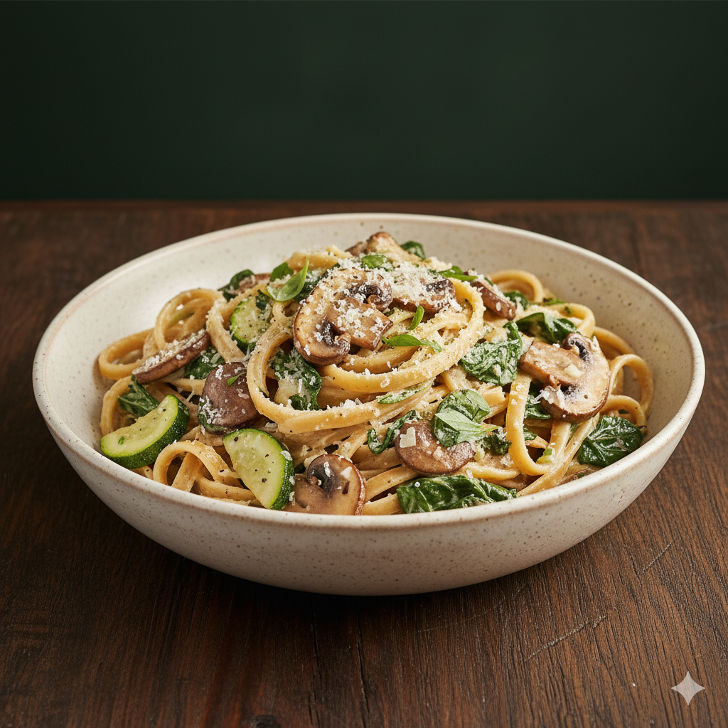 Mushroom & Spinach Tagliatelle